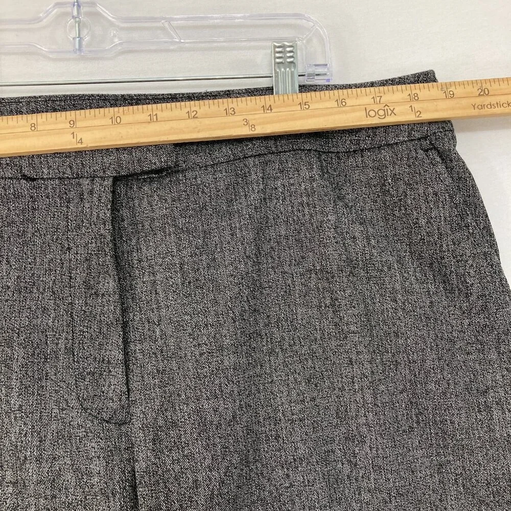 New Jones New York Sydney Pants size 14W Gray Straight Leg Preppy Office Work‎